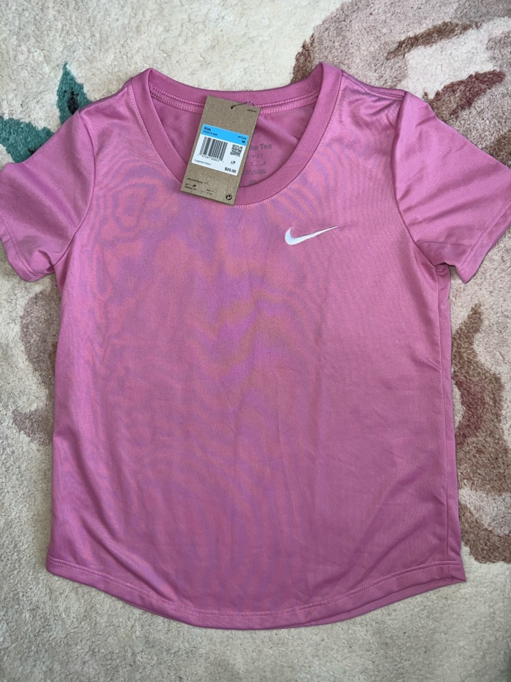 NEW Nike Pink Girls' Short Sleeve Dri-FIT Tee